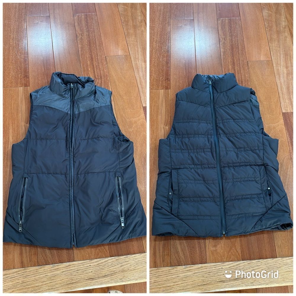 lululemon Men's Reversible Down Vest Dark‎ Grey size Medium